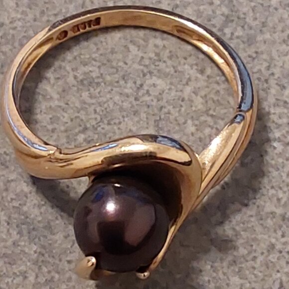 TAHITIAN PEARL14 KT. GOLD RING, VINTAGE 1990 BEAUTIFUL RING - Picture 4 of 15